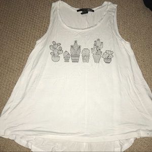 Soft White Cactus Tank-Top